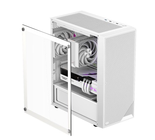 Корпус без блока питания/ Case PCCooler C3B310 WH, Mini-Tower, TG, Mesh, no fans, 2xUSB-A 2.0 + 1xUSB-A 3.0, mATX, mITX White Корпус без блока питания/ Case PCCooler C3B310 WH, Mini-Tower, TG, Mesh, no fans, 2xUSB-A 2.0 + 1xUSB-A 3.0, mATX, mITX White