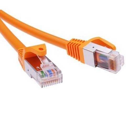 Патч-корд экранированный CAT6A F/UTP 4х2, LSZH, оранжевый, 5.0м