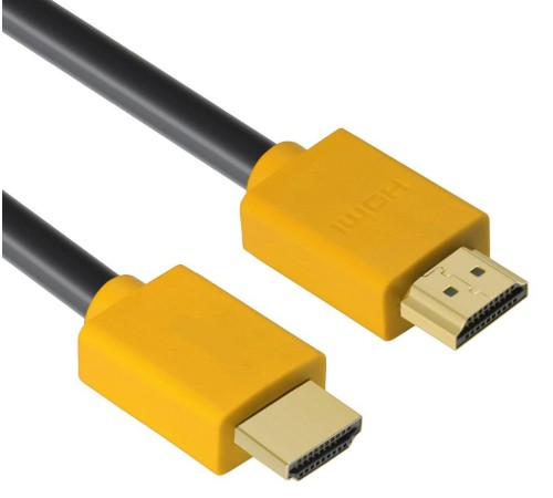Greenconnect Кабель 1.5m HDMI версия 2.0, HDR 4:2:2, Ultra HD, 4K 60 fps 60Hz/5K*30Hz, 3D, AUDIO, 18.0 Гбит/с, 28/28 AWG, OD7.3mm, тройной экран, черный, желтые коннекторы, GCR-HM441-1.5m Greenconnect Кабель 1.5m HDMI версия 2.0, HDR 4:2:2, Ultra HD, 4K 60 fps 60Hz/5K*30Hz, 3D, AUDIO, 18.0 Гбит/с, 28/28 AWG, OD7.3mm, тройной экран, черный, желтые коннекторы, GCR-HM441-1.5m
