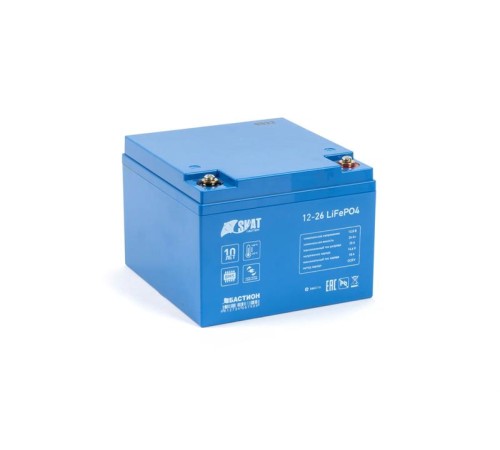 (648) Бастион Skat i-Battery 12-26 LiFePO4 АКБ LI-ION 12В/26Ач/T7-М6/-20°C- +60°C/IFR 32700/4S3P/Срок службы 10 лет/5 л.г (648) Бастион Skat i-Battery 12-26 LiFePO4 АКБ LI-ION 12В/26Ач/T7-М6/-20°C- +60°C/IFR 32700/4S3P/Срок службы 10 лет/5 л.г