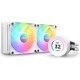 Система жидкостного охлаждения для ПК/ Water Cooling System NZXT Kraken Elite 240 RGB (250W, 240mm, LED temp., White, RGB/ Fans: 1xF240 RGB Core Fan, 75.12CFM, 30dBA, 2400RPM/ Pump height 65mm, 2800RPM, Rad thickness 27mm/ S: 1851, 1700, 1200, 115X, AM5,