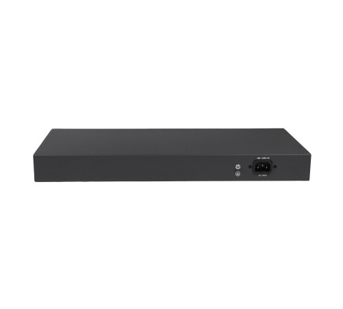 Коммутатор/ Неуправляемый PoE-коммутатор, 26x1000Base-T (24x1000Base-T PoE), 2xCombo 1000Base-T/SFP, PoE-бюджет 370 Вт, PoE до 250 м, комплект для установки в 19" стойку