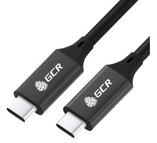 GCR Кабель USB 3.1 Type C-С, 2.0m черный, 100W/20V/5A, M/M, TPE, AL сase черный, экран, армированный