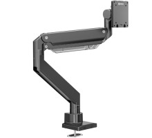 Кронштейн для мониторов ONKRON/ 17-57" ГАЗЛИФТ макс 200*200 наклон -20"/+60", поворот +90° ~-90°, угол вращения VESA 180", 2 колена, вылет от основания 0-585мм, вертик перемещение 325-655мм, вес 2-27кг, портретная/альбомная ориентация,