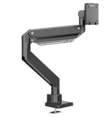 Кронштейн для мониторов ONKRON/ 17-57" ГАЗЛИФТ макс 200*200 наклон -20"/+60", поворот +90° ~-90°, угол вращения VESA 180", 2 колена, вылет от основания 0-585мм, вертик перемещение 325-655мм, вес 2-27кг, портретная/альбомная ориентация,