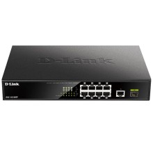 Коммутатор D-Link Неуправляемый PoE-коммутатор, 9x1000Base-T (8x1000Base-T PoE), 1x1000Base-X SFP, PoE-бюджет 125 Вт, корпус металл