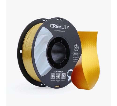 Катушка CR-Silk Golden пластика Creality 1,75 мм 1кг для 3D принтеров, цвет: золото