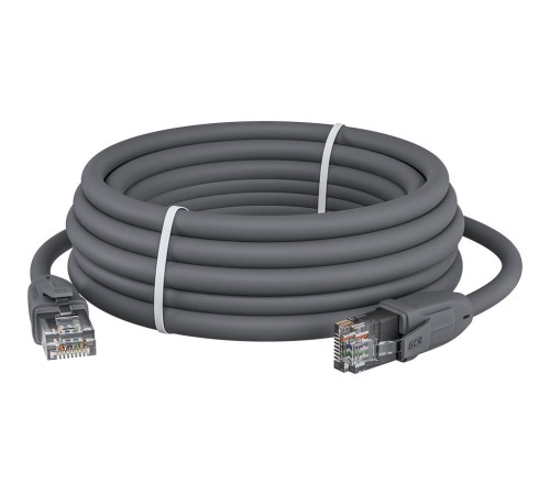 GCR Патч-корд прямой 20.0m UTP кат.6, серый, 24 AWG, ethernet high speed, RJ45, T568B, GCR-52599