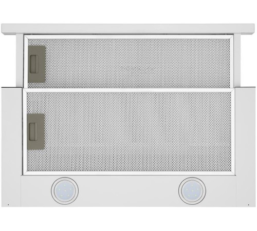ВЫТЯЖКА HOMSair Flat 50 White/ встраиваемая, кнопочное управление, 2 скорости, 520 м3/ч, до 20 м2, 45 дБ, угольный фильтр CF110 - 1 шт, ШхВхД: 500х176х280 мм, белый цвет