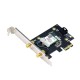 адаптер ASUS PCE-BE6500 // WI-FI 7 802.11be, 2882 + 688Mbps, PCI-E Adapter, 2 antenna