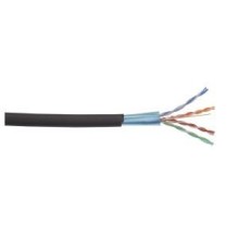 Кабель вп F/UTP, кат.6 4х2х23AWG solid LDPE 305м чер.