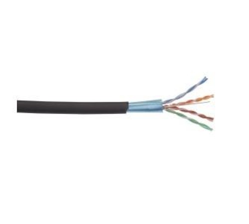 Кабель вп F/UTP, кат.6 4х2х23AWG solid LDPE 305м чер.