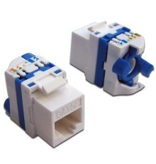  Модуль Keystone ToolLess, RJ45, неэкранированный, кат.5E, без шторки, 180 градусов, белый