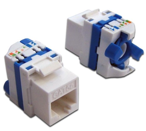 Модуль Keystone ToolLess, RJ45, неэкранированный, кат.5E, без шторки, 180 градусов, белый Модуль Keystone ToolLess, RJ45, неэкранированный, кат.5E, без шторки, 180 градусов, белый