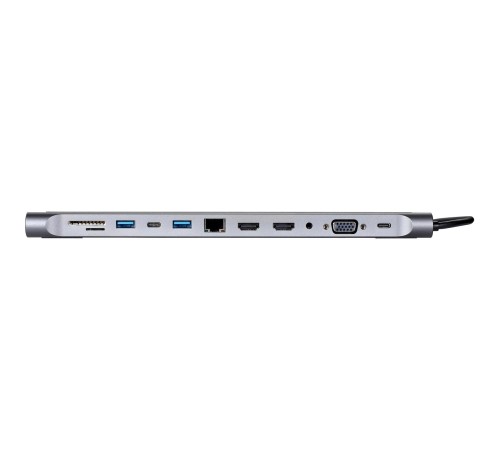Адаптер/ Адаптер TC--->2USB3.0+USB2.0+RJ45(100mbs)+2HDMI+VGA+PD+TypeC+TF+SD+audio, iOpen <ACU4700> Адаптер/ Адаптер TC--->2USB3.0+USB2.0+RJ45(100mbs)+2HDMI+VGA+PD+TypeC+TF+SD+audio, iOpen <ACU4700>