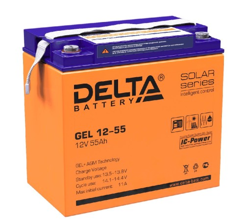Аккумуляторная батарея DELTA BATTERY GEL 12-55 Аккумуляторная батарея DELTA BATTERY GEL 12-55