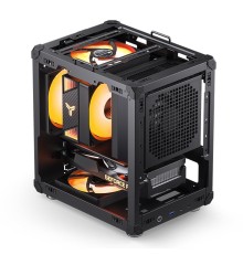 Корпус без блока питания/ Case JONSBO C6-ITX, Micro-Tower, no fan, 1xUSB-A 3.0 + 1xUSB-C 3.1, mDTX, mITX Black