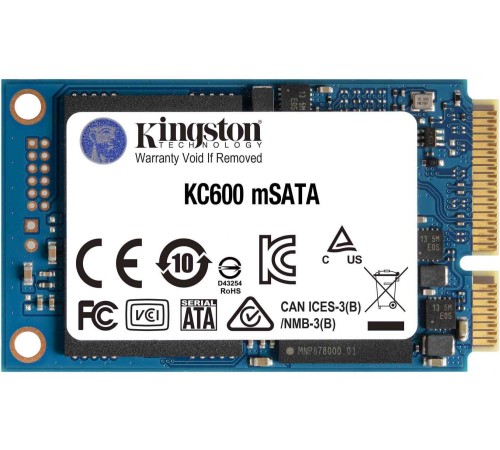 Твердотельный накопитель/ Kingston SSD KC600, 1024GB, mSATA, SATA3, 3D TLC, R/W 550/520MB/s, IOPs 90 000/80 000, DRAM buffer 1024MB, TBW 600, DWPD 0.32 (12 мес) Твердотельный накопитель/ Kingston SSD KC600, 1024GB, mSATA, SATA3, 3D TLC, R/W 550/520MB/s, IOPs 90 000/80 000, DRAM buffer 1024MB, TBW 600, DWPD 0.32 (12 мес)