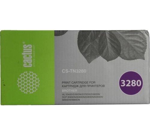 -/ Картридж лазерный Cactus CS-TN3280 TN-3280 черный (8000стр.) для Brother DCP-8085/8085DN/HL-5340/534