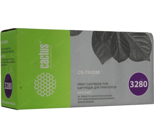 -/ Картридж лазерный Cactus CS-TN3280 TN-3280 черный (8000стр.) для Brother DCP-8085/8085DN/HL-5340/534