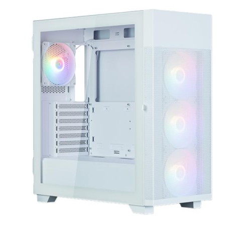 корпус ZALMAN S5 NEO, ATX, WHITE, WINDOW, 2xCOMBO (3.5" or 2.5"), 4x2.5", 1xUSB2.0, 1xUSB3.1, FRONT 3x120mm FRGB, REAR 1x120mm FRGB
