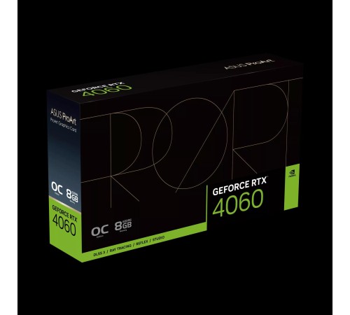 Видеокарта/ VGA ASUS NVIDIA GeForce PROART-RTX4060-O8G 8GB, GDDR6/128-bit, PCIe 4.0, 1xHDMI 2.1, 3xDP, 2.5-slot  90YV0JM0-M0NA00