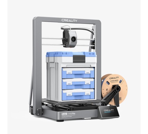 3D принтер Creality Ender-3 V3 Plus, размер печати 300x300x330mm, FDM, PLA/TPU(95A)/PETG/ABS/PLA-CF/PETG-CF/CR-carbon, max 600 мм/с., Enternet, USB, WiFi, Creality cloud APP, 350Вт (набор для сборки) (Мятая упаковка) 3D принтер Creality Ender-3 V3 Plus, размер печати 300x300x330mm, FDM, PLA/TPU(95A)/PETG/ABS/PLA-CF/PETG-CF/CR-carbon, max 600 мм/с., Enternet, USB, WiFi, Creality cloud APP, 350Вт (набор для сборки) (Мятая упаковка)