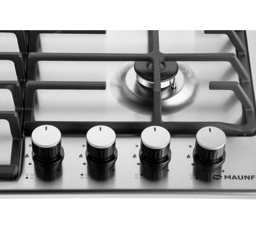 Газовая варочная панель MAUNFELD/ Газовая варочная панель MAUNFELD EGHS.64.6CS/G, механическое управление, 4 конфорки, мощность конфорок 1000, 1700, 1700, 2600, электроподжиг, газ-контроль, цвет нержавеющая сталь Газовая варочная панель MAUNFELD/ Газовая варочная панель MAUNFELD EGHS.64.6CS/G, механическое управление, 4 конфорки, мощность конфорок 1000, 1700, 1700, 2600, электроподжиг, газ-контроль, цвет нержавеющая сталь