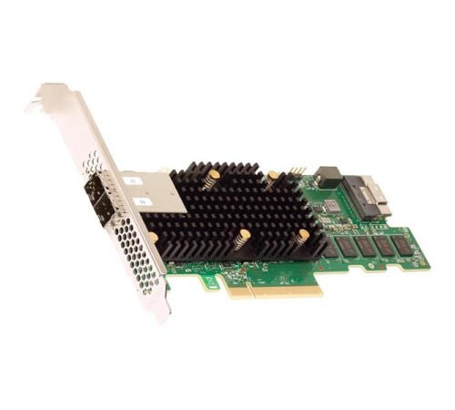 Контроллер Broadcom Controller 9580-8I8E SGL (05-50076-00) PCIe 4.0 x8 LP, SAS/SATA/NVMe, RAID 0,1,5,6,10,50,60, 16port(1*int SFF8654 + 2*ext SFF8644), 8GB Cache, 3916ROC, RTL, 1 year