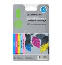 -/ Картридж струйный Cactus CS-C8771/2/3/4/5 №177 голубой/пурпурный/желтый/светло-голубой/светло-пурпур