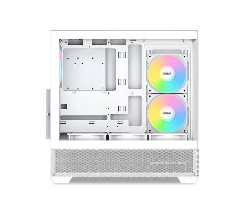 Корпус ПК без блока питания/ Case SAMA V40 White, Midi-Tower, TG, 6x120mm ARGB, 2xUSB 3.0 + 1xUSB 3.1 Type-C, ATX, mATX, mITX White