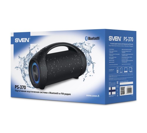 Колонки АС SVEN 370, черный (6 Вт, питание USB, подсветка)