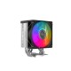 Кулер для процессора/ CPU Cooler SAMA X40L (200W, 4-pin PWM, 133.5mm, 4x6mm, ARGB, 1x100mm, 50.1CFM, 35.2dBA, 2600RPM, S: 1851/1700/1200/115X, AM5/AM4, silver)
