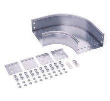 Угол CPO 90 горизонтальный 90гр. 100х80 в комплекте с крепежными элементами и соединительными пластинами, необходимыми для монтажа