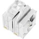 Кулер для процессора Ocypus Iota A62 WH, 2x120mm FAN, Display Panel, 6 HEAT PIPES, 4-PIN PWM, 500-2000 RPM, 29DBA, FDB, LGA115X/1200/1700/18XX, AM4/AM5