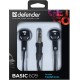 Defender Наушники вставки Basic 609 черный + белый
