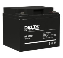 Батарея DELTA серия DT, DT 1240, напряжение 12В, емкость 40Ач (разряд 20 часов),  макс. ток разряда (5 сек.) 530А, макс. ток заряда 12А, свинцово-кислотная типа AGM, клеммы под болт М6, ДxШxВ 196х166х173мм., вес 12.9кг., срок службы 7-10 лет./ Battery DEL