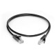 Greenconnect Патч-корд прямой 0.3m, UTP кат.5e, черный, позолоченные контакты, 24 AWG, литой, GCR-LNC06-0.3m, ethernet high speed 1 Гбит/с, RJ45, T568B