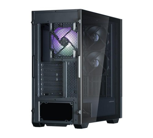 корпус ZALMAN Z10 DS, ATX, BLACK, WINDOW, built-in 15.6-inch FHD display, 2x3.5", 2x2.5", 2xUSB3.0, 1xUSB 3.1 Type-C, FRONT 2x120mm, REAR 1x120mm ARGB