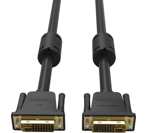 Кабель Vention DVI-D Dual link 25M/25M с ферритовым фильтром - 1.5м. Кабель Vention DVI-D Dual link 25M/25M с ферритовым фильтром - 1.5м.