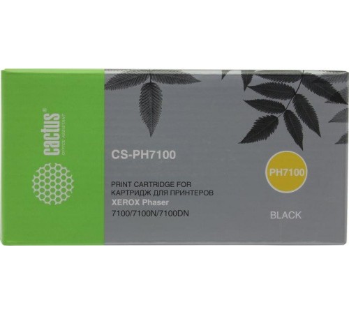 -/ Картридж лазерный Cactus CS-PH7100BK 106R02612 черный (5000стр.) для Xerox Phaser 7100/7100N/7100DN