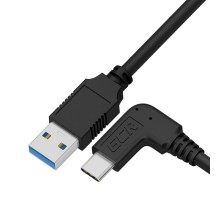 GCR Кабель интерфейсный USB 3.0 (USB 3.2 Gen 1) Type C 1.0m, АМ / CM угловой, 5 Гбит/с, черный, GCR-54771