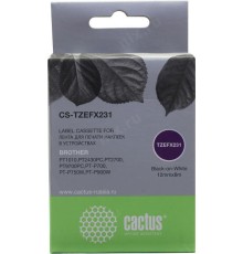 -/ Картридж ленточный Cactus CS-TZEFX231 TZe-FX231 черный для Brother 1010/1280/1280VP/2700VP