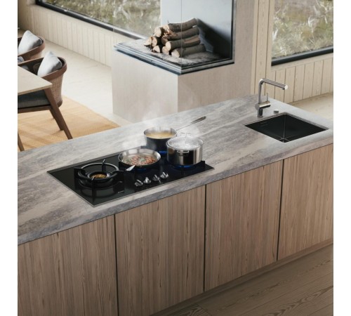 Газовая варочная панель ASKO/ Арт. 741476 Газовая варочная панель ASKO, 4 зоны,материал стеклокерамика,кольцо для вока-чугун,электроподжиг,конфорка Fusion ,цвет черный