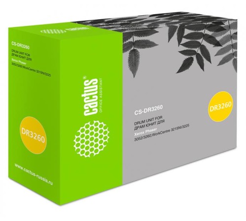 Блок фотобарабана Cactus CS-DR3260 101R00474 черный ч/б:10000стр. для PH 3052/3260 WC 3215/3225 Xerox Блок фотобарабана Cactus CS-DR3260 101R00474 черный ч/б:10000стр. для PH 3052/3260 WC 3215/3225 Xerox