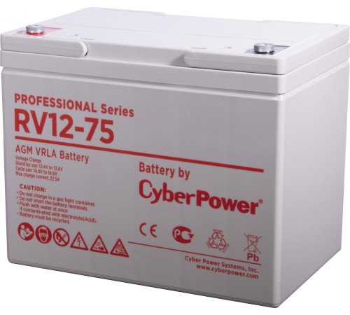 Аккумуляторная батарея PS CyberPower RV 12-75 / 12 В 75 Ач Аккумуляторная батарея PS CyberPower RV 12-75 / 12 В 75 Ач