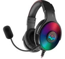 Игровые наушники с микрофоном SVEN AP-U1001MV, черный (USB, LED)