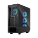 Корпус ПК без блока питания/ Case Fractal Design Meshify 2 Compact Lite RGB TG Light Tint, Midi-Tower, 4x120mm RGB, 2xUSB-A 3.2 ATX, mATX, mITX Black
