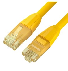 GCR Патч-корд прямой 0.5m LSZH UTP кат.6, желтый, 24 AWG, литой без фиксатора, ethernet high speed, RJ45, T568B, GCR-52774