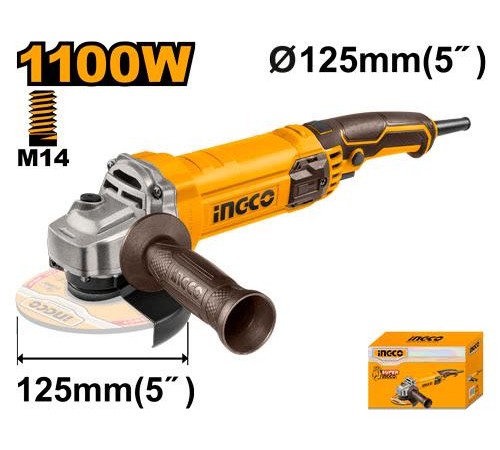Угловая шлифовальная машина 1100 Вт, INGCO AG110038 Угловая шлифовальная машина 1100 Вт, INGCO AG110038